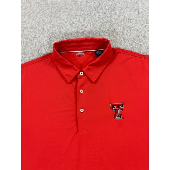 Texas tech Red Raiders Outfitters Short Sleeve Campus Polo Shirt (Men's XL) Red - Picture 2 of 9